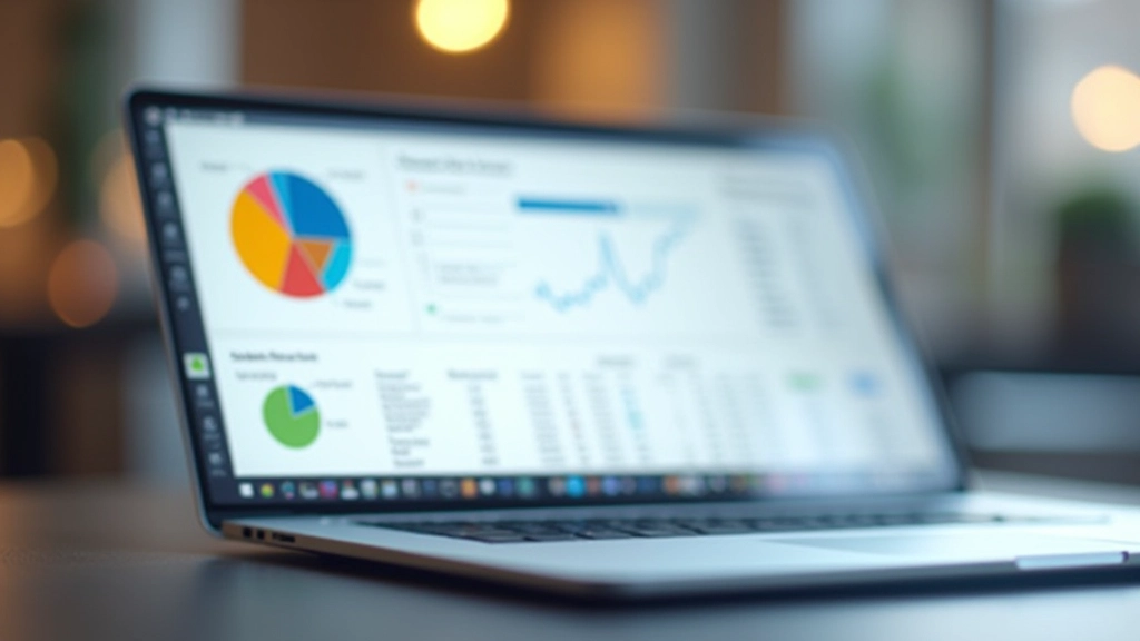 Tableau de bord affichant un graphique des dépenses mensuelles en euros